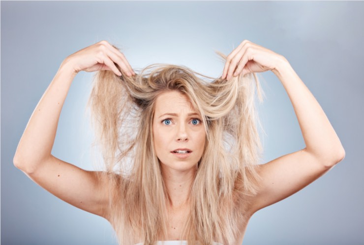 Cabello dañado y el efecto de la dieta en él